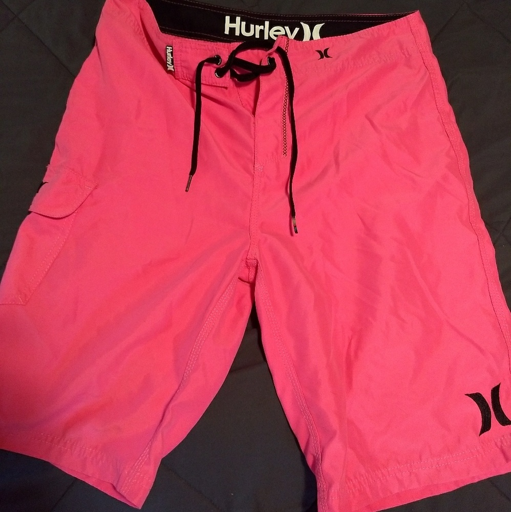 Hot Pink Hurley Board Shorts (Men's 32)